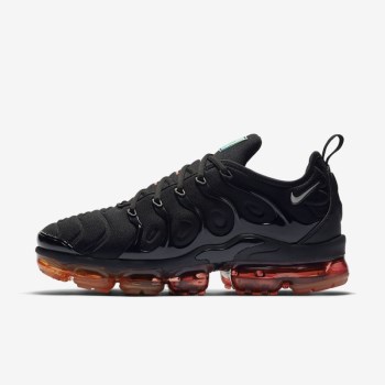 Nike Air VaporMax Plus - Férfi Utcai Cipő - Fekete/Narancssárga/Piros/Világos Szürke